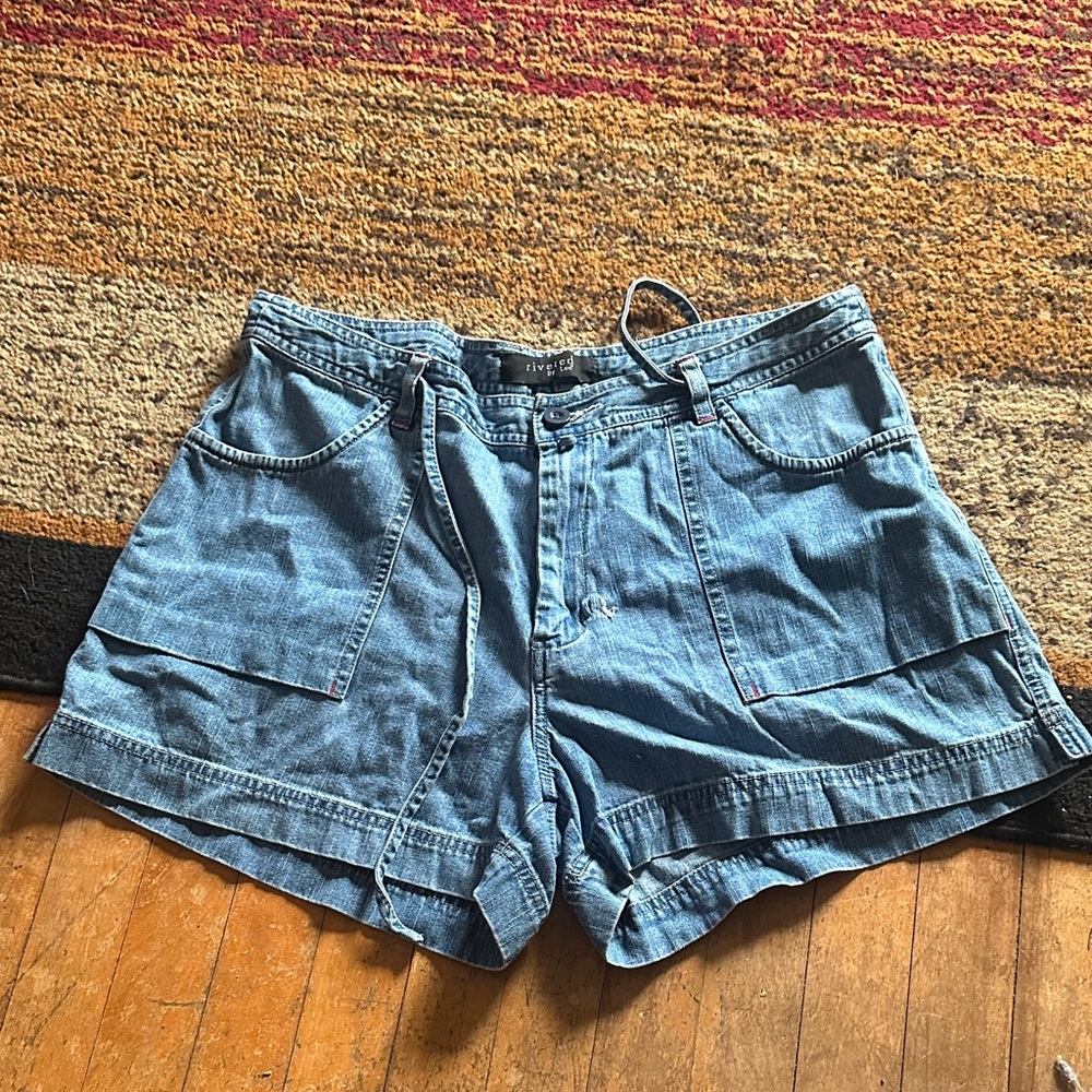 Lee Light Blue Women's Cargo Shorts